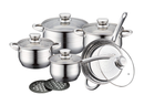SET PENTOLE ROYALTY LINE ACCIAIO 12 PEZZI