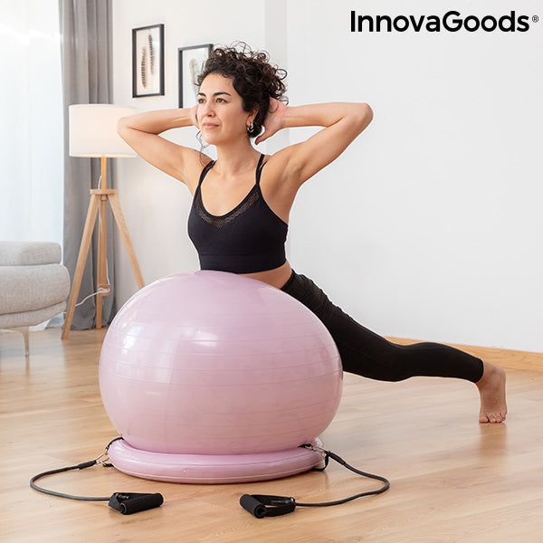 Yoga KIT - Palla Yoga con anello di stabilità e fasce di resistenza